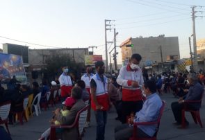 گزارش تصویری حضور اعضای جمعیت هلال احمر شهرستان کهگیلویه در مراسم روز اربعین حسینی