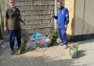 اقدام شایسته دونفرازفرهنگیان چرام دربوستان شهدای گمنام