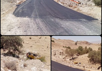 سقوط یک دستگاه غلطک و راننده به دره در محور برم الوان – سرآسیاب