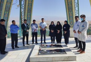 تجدید میثاق با شهدای گمنام شهر دهدشت بمناسبت گرامیداشت هفته پرستار
