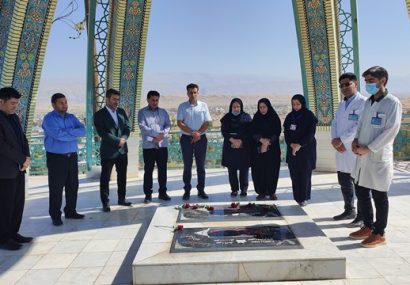 تجدید میثاق با شهدای گمنام شهر دهدشت بمناسبت گرامیداشت هفته پرستار