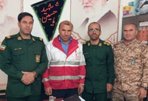فرمانده حوزه مقاومت بسیج دیشموک به مناسبت هفته هلال احمر از علی توحیدی تقدیر کرد