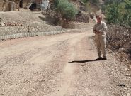 بازدید بخشدار دیشموک از پروژه آسفالت روستای لیراب